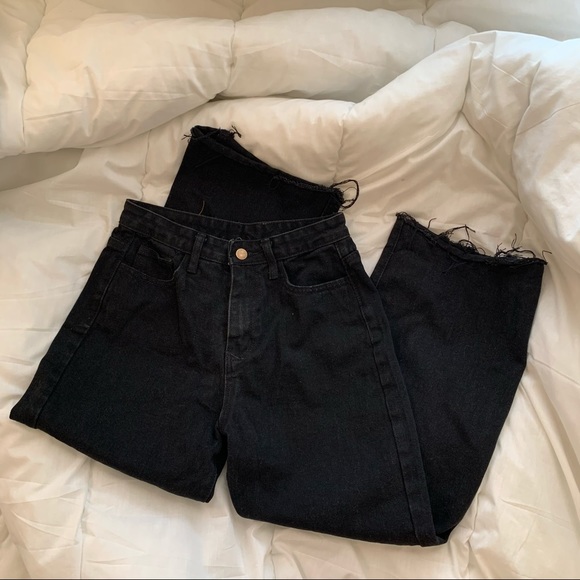 Princess Polly | Jeans | Princess Polly Black Wide Leg Jeans | Poshmark